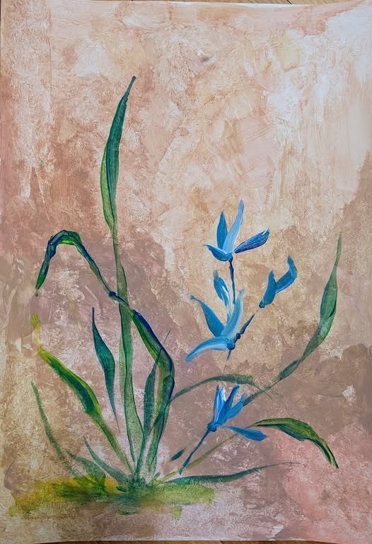 Flower on a Textured Background